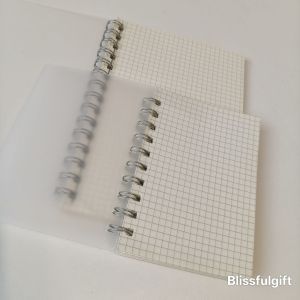 A6 A5 160Pages Translucent PP Cover School Student Notebook Spiral Wire Journal Planner Book