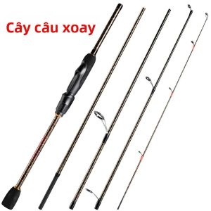 Cần Câu Cá Bằng Sợi Carbon Siêu Nhẹ Sougayilang 1.8-2.4m Xoay & Thả Lực Kéo Tối Đa 10Kg Dành Cho Cá Bass Cá Pike Cá Hồi Câu Biển Câu Sông.