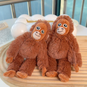 Cartoon Gorilla Plush Toy Chimpanzees Monkey Pendant Soft Stuffed Doll Keychain Backpack Car Bag Key Ring Decor Kid Gifts