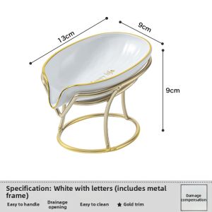 Drill-free Bathroom Soap Box with Lid Drainage and Storage High-end