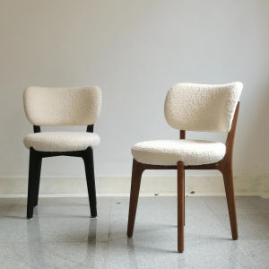 Retro Style Dining Table And Chairs Hole Stone Rock Panel Solid Wood Rectangle French Vintage Wabi Sabi Home Use Table