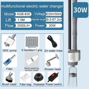 Aquarium Water Change Pump Electric Fish Tank Cleaning Tool Vacuum Water Changer Gravel Cleaner Siphon Filter Pump 30W 220v