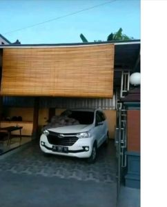 tiray bambu kerey outdor VELITUR PERNIS ukuran 2mx2m lengkap tali PENGGULUNG