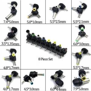 DC Power Male Plug Connector 2Pin Charger Adapter 5.5x2.5/2.1/1.7/4.8x1.7/4.0x1.7/3.5x1.35mm For Laptop Notebook Compute