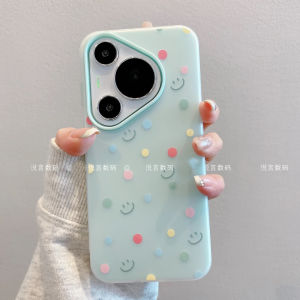 Ins Style Colorful Polka Dot Smiley Face Huawei Pura70 pro Phone Case New Premium Small Niche P60 P50 Popular Acrylic Protective Cover for Women