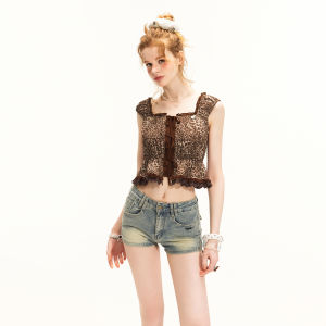 unifree | Bộ Áo Blouse Chiffon Cổ Vuông Họa Tiết Nai & Chân Váy Xòe