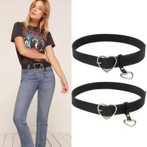 1 Pcs Fashion Women Heart-shaped Buckle Waist Belt Versatile Needle Buckle Belt Personalized Jeans Dress Waistband Accessories