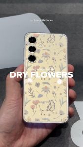 RINGKE® FUSION DESIGN Samsung Galaxy S24 Ultra Clear Hard Back with Floral Design Shockproof TPU Bumper Phone Cover Case