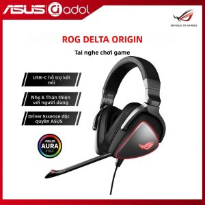 Tai Nghe Chơi Game ASUS ROG Delta RGB Elite Edition Có Mic Khử Tiếng Ồn Âm Thanh Kênh 7.1 Ảo Trên Tai Vỏ Tai Thoáng Khí