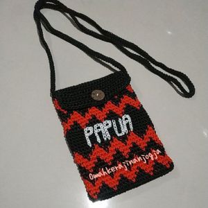 tas noken papua  tas rajut tas hp bisa untuk cowo/cewe
