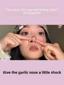 MUSASI 10Pcs/Box Adjustable Nose Sculptor Reusable Cartoon Nose Shaping Sticker Cute Nose Lift Strips for Nose Reshaping Contouring Cosmetic Tools
