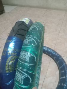 Ban Motor Metic Non Tubeles 1 Set [ Sepasang ] Depan 80/90 Dan Belakang 90/90 Ring 14