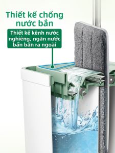 3M Flat Mop Dụng Cụ Vệ Sinh Nhà Cửa Bằng Thép Không Gỉ Dụng Cụ Lau Sàn Bằng Vải Siêu Mịn Mop Tự Lau Khô Không Cần Tay
