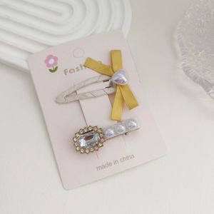 Kẹp Tóc Thắt Nút Ngọc Trai Phong Cách Hàn Quốc Cho Bé Gái Kẹp Tóc Ngọc Trai Rhinestone Cho Bé Gái Phụ Kiện Tóc Dễ Thương Cho Bé Gái