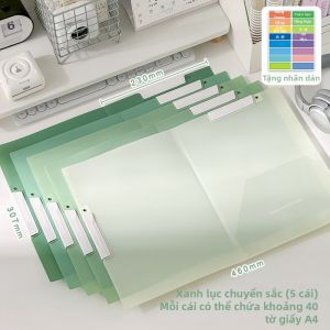 ZHITANG | Thư Mục Kéo Đôi Trong Suốt Dành Cho Văn Phòng Và Học Sinh