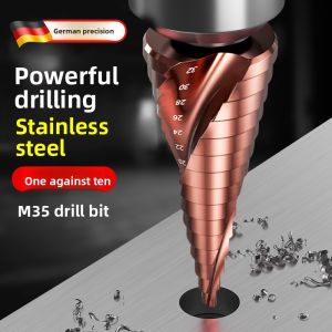 MONLEYTA | High Hardness Cobalt Stainless Steel Drill Bit German Quality Tower Type Hole Opener Iron And Steel Special Purpose Expanding Drill Bit