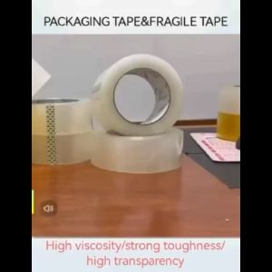 PACKING/PACKAGING TAPE 300m 4.8cm Width(Clear & Brown) /  TAPE DISPENSER WHITE FRAGILE TAPE 300 METERS