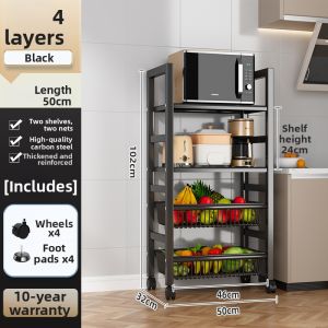 Portable Wire Shelving Unit with Wheels