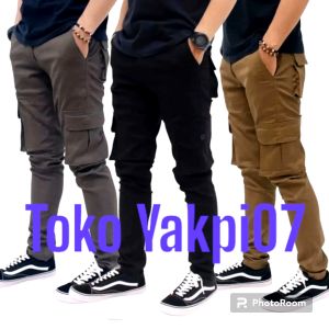 CELANA KARGO PANJANG PRIA DEWASA CELANA PRIA KARGO RIB TERBARU BAHAN CATON TWILL BISA COD