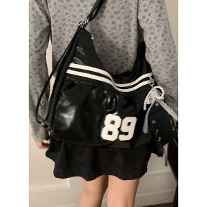 Millennial Style Womens Large Capacity Backpack Double Shoulder Commuter Bag Single Strap Tote Bag Fashionable Trendy Bag