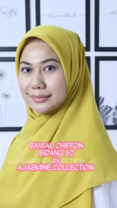 Bawal Heavy Chiffon Bidang 60 | Bawal Labuh | Tudung Labuh | Heavy Chiffon