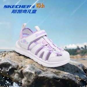 Skechers | Dép Bé Gái Có Mũi Đóng Chống Trượt