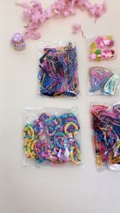 Girls Hair Clip Tie Set Toddler Kids Accessories for Clips Colorful Ponytail Holders Rubber Bands