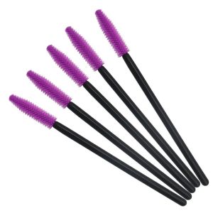 50pcs Silicone Eyelash Brush Mascara Wands Applicator Eyebrow Comb Rod Spoolies Brushes Lash Extension Supplies Makeup Tools