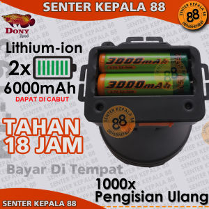 DONY Senter Kepala Lampu Kepala LED Bisa Ganti Copot Baterai Batre KL 193 SILAUMEN Silau men SUPER TERANG Sintar Kepala KL193 kl-193 BERBURU ANTI AIR CAHAYA PUTIH KUNING
