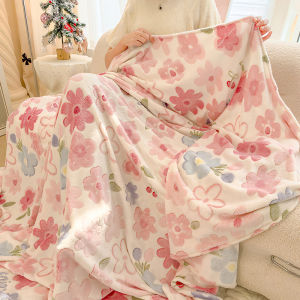 Snowflake Fleece Blanket Coral Fleece Office Sofa Covering Student Dormitory Bedding Air Conditioner Four Seasons Blanket