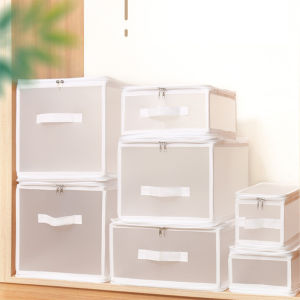 🚚SG Seller🚚  Foldable Clothes Storage Box Plastic Transparent Sundries Toiletries Organizer Box Large Capacity Quilt Underwear So Caja Transparente Plastic File Storage Boxes - Lazada