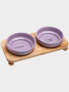 Petdebby | Non-Slip Ceramic Pet Bowl Large Mouth Dual Food and Water Bowl