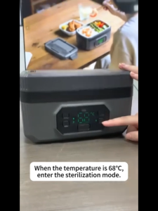1.2L Lunchbox Rechargeable Heating Lunch Box Electric Keep Warm Food Double Layer Stainless Cooking Pot Lunch Box Picnic Box Self-Heating Container for Office School Travel Construction Sites Outdoor