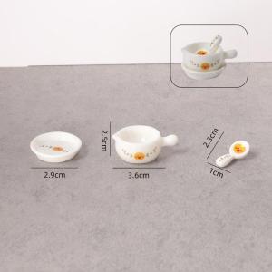 EELHOE | [DO]3Pcs 1/12 Dollhouse Mini Instant Noodles Bowl Plates Dishes Model Simulation Kitchen Decoration Doll House Pretend Play Toys