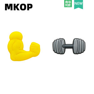 Mkop Hole Shoe Accessory Advanced Shoe Buckle Dumbbell Bicycle Arm Shoe Flower Compatible Crocs/Cross Fitness Summer