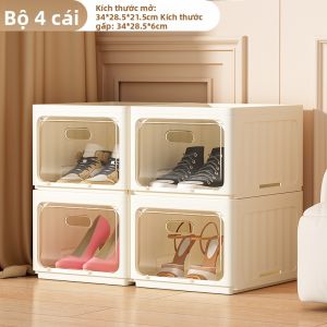 WODEBAIHUI | Hộp Đựng Giày Minh Bạch Gấp Dày Chống Oxy Hóa