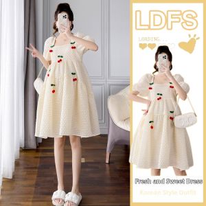 Maternity Summer New Fresh Stylish Short Sleeve Dress