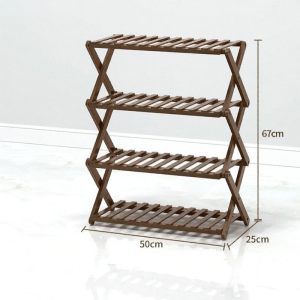 MOLORE | Portable Foldable Wooden Shoe Rack