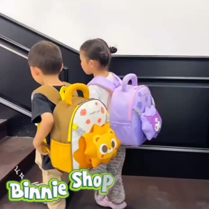 Ba Lô đi học đi chơi cho bé trai bé gái thời trang Hàn Quốc mới Cặp trẻ em mẫu giáo siêu nhẹ đáng yêu BINNIE SHOP PK2048