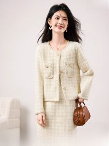 Chic Two-Piece Set Womens Fashion Autumn 2024 New Arrival Fragrant Style Elegant Lady High-End Sensation Complete Ensemble