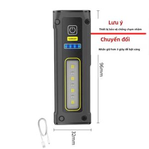 ESMARTER | Đèn Pin LED Có Thể Sạc Lại Đèn Khẩn Cấp Di Động MINI Có Đế Từ Tính Ánh Sáng Mạnh Mẽ Tầm Xa Để Câu Cá Và Sử Dụng Ngoài Trời