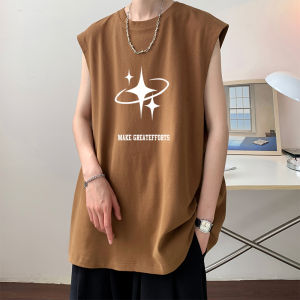 ฤดูร้อนบางเสื้อกล้ามผู้ชายแห้งเร็วระบายอากาศกีฬา C Rossbody ไม่มีแขนเสื้อยืดสบายๆอเนกประสงค์เสื้อบาสเกตบอล