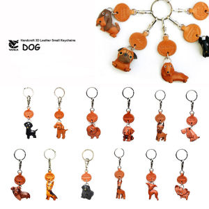 ญี่ปุ่น Vanca ขนาดเล็กพวงกุญแจกระเป๋าถือ Charm น่ารักสัตว์เลี้ยงสุนัขออกแบบ Handmade นําเข้าพวงกุญแจหนังอุปกรณ์เสริมสําหรับรองเท้ากระเป๋า