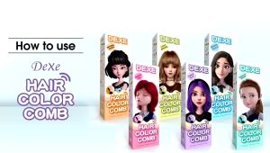 DEXE Hair Color Comb 200ml Exp:08/25 Golden Brown Black Cherry Freshlight Permanent Hair Dye Coloring Care Shampoo 染发剂
