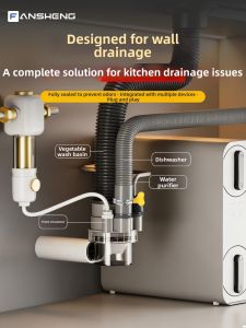 FANSHENG | Wall-mounted Odor-preventing Sink Drain Adapter