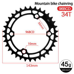 GOLDIX | WUZEI 96BCD MTB Chainring 32T 34T 36T 38T 40T Mountain Bicycle Chainwheel BCD 96 Bike Crown for Shiman* MT510 M5100 U6000 M7000