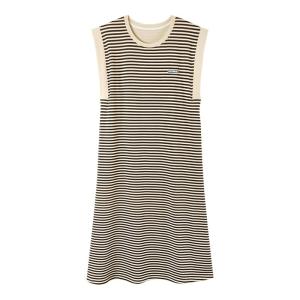 miiow | Pure Cotton Breathable Sleeveless Womens Nightgown Cat Person Home Clothes Sleepwear With Built-in Chest Pad Mid-Length