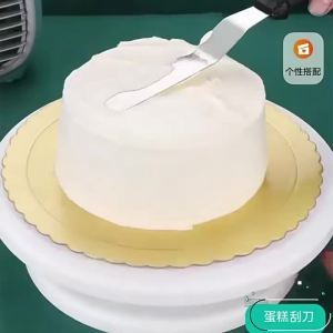 2Pcs Professional Offset Spatula Set Stainless Steel Cake Icing Spatula Angled Buttercream Knife Cake Decorating Tools Baking