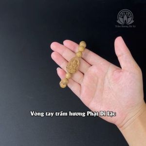 Vòng tay trầm hương mix charm tốc đeo tay cặp đôi nam nữ nhà Trầm Hương Hà Xá