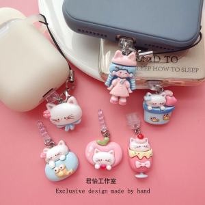 Original Cute Minoes Mobile Phone Earphone Hole Dust Plug Apple Android Charging Data Ball Gag Pendant Hanging Ornament